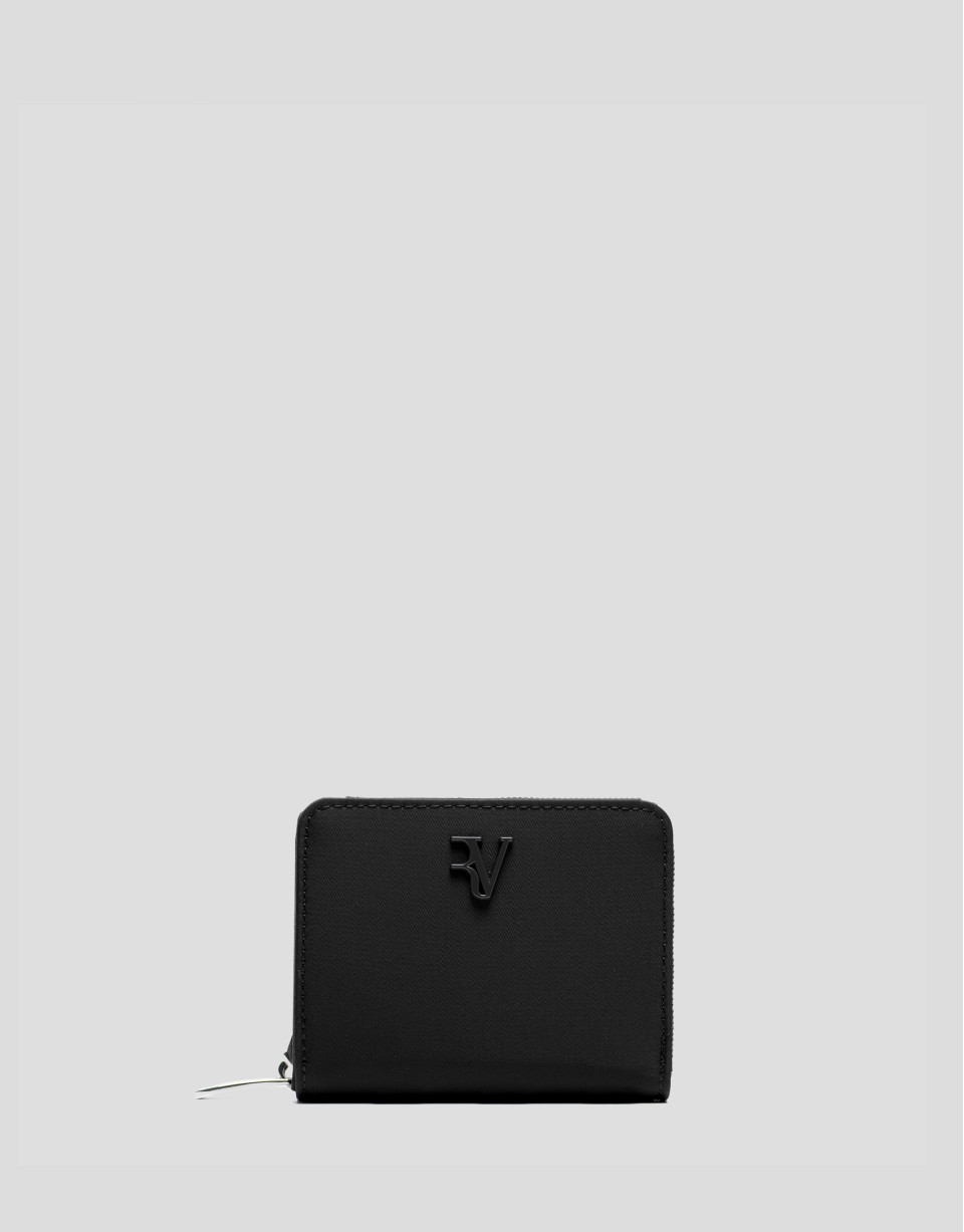 Cartera monedero Violeta nailon negro - Mujer | Roberto Verino