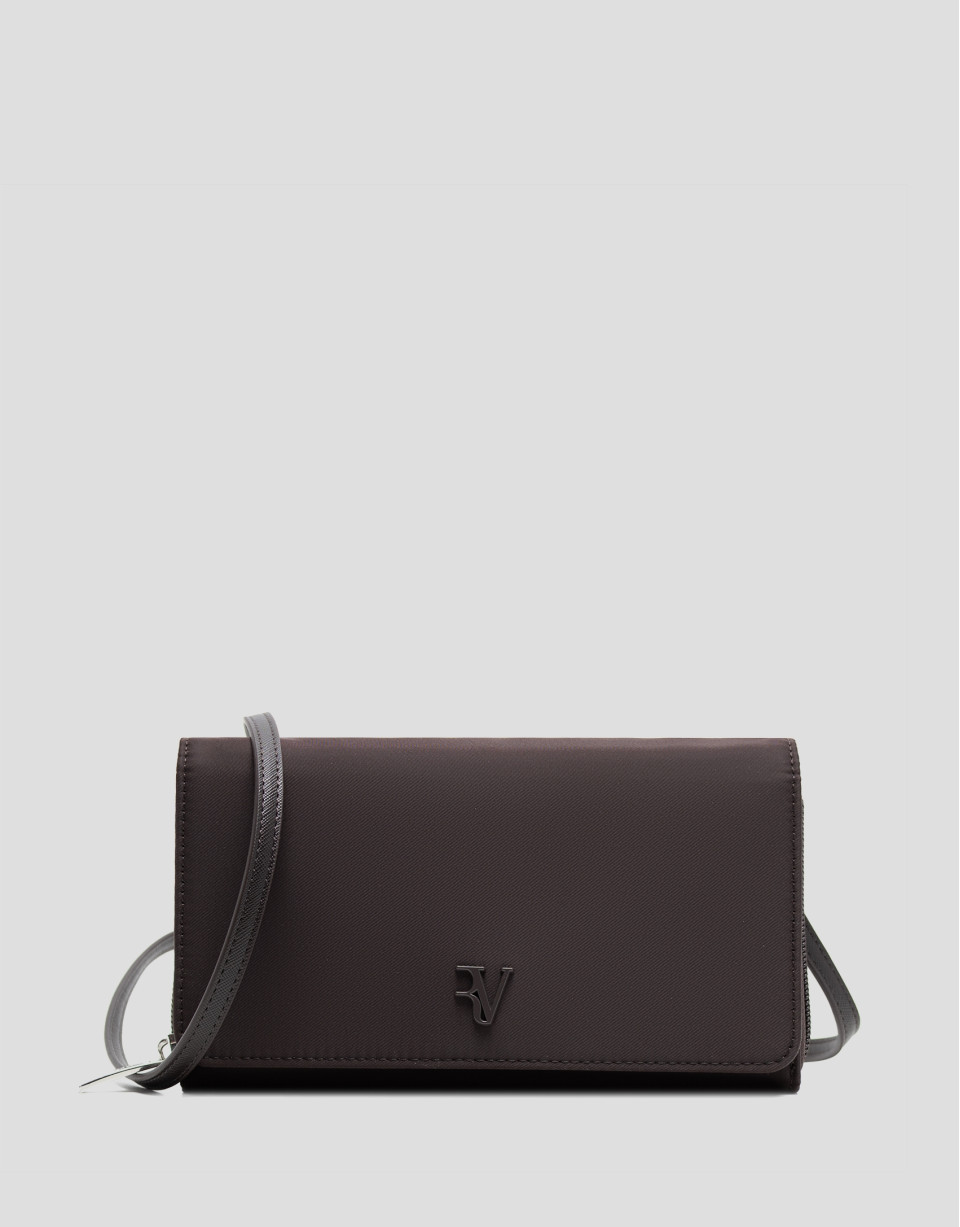Brown nylon shoulder bag - Gift Guide - AW2025 | Roberto Verino
