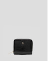 Cartera cremallera Margot piel craquelada negra | Roberto Verino