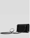 Cartera bandolera Violeta nailon negro | Roberto Verino