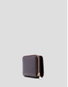 Margot burgundy crackled leather zip wallet | Roberto Verino