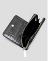Cartera cremallera Margot piel craquelada negra | Roberto Verino