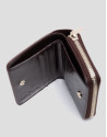 Margot burgundy crackled leather zip wallet | Roberto Verino
