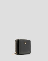 Cartera cremallera Bruna piel granulada verde | Roberto Verino