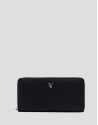 Bruna Maxi wallet in black grained leather | Roberto Verino