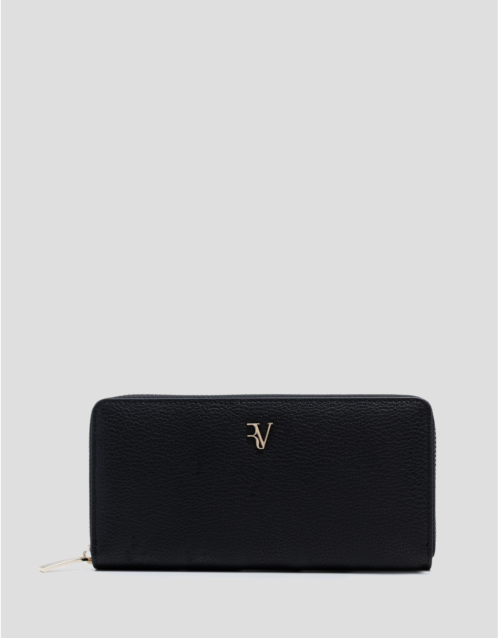 Cartera Bruna Maxi piel granulada negra - Mujer | Roberto Verino