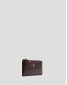 Margot burgundy crackled leather card holder | Roberto Verino