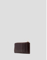 Margot burgundy crackled leather card holder | Roberto Verino