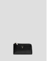 Margot black crackled leather card holder | Roberto Verino