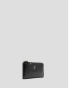 Margot black crackled leather card holder | Roberto Verino