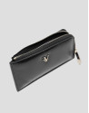Margot black crackled leather card holder | Roberto Verino
