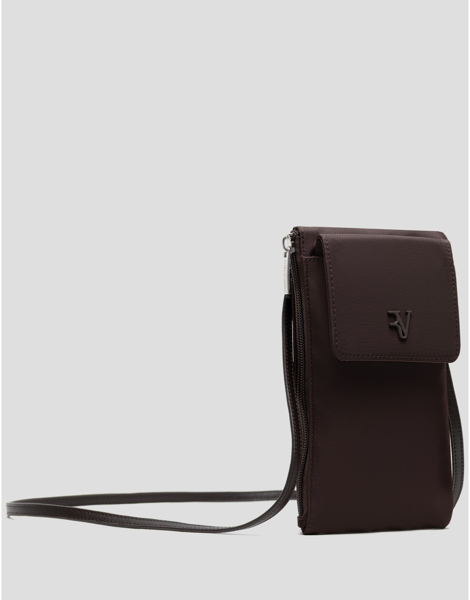 Bolso portamóvil Violeta nailon marrón | Roberto Verino