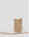 Violeta mobile phone bag in beige nylon | Roberto Verino