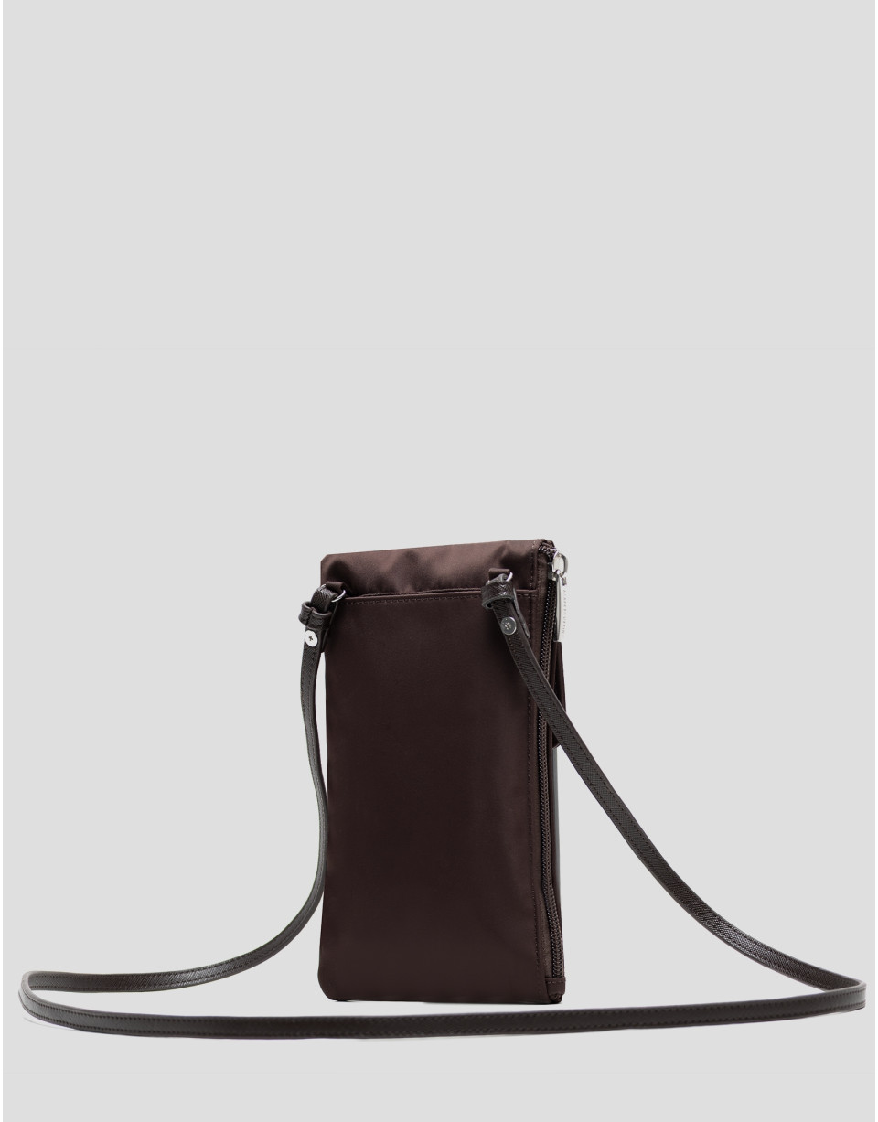 Bolso portamóvil Violeta nailon marrón | Roberto Verino