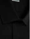 Slim fit black dress shirt with twin cuffs | Roberto Verino