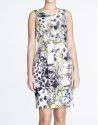 Floral print silk dress