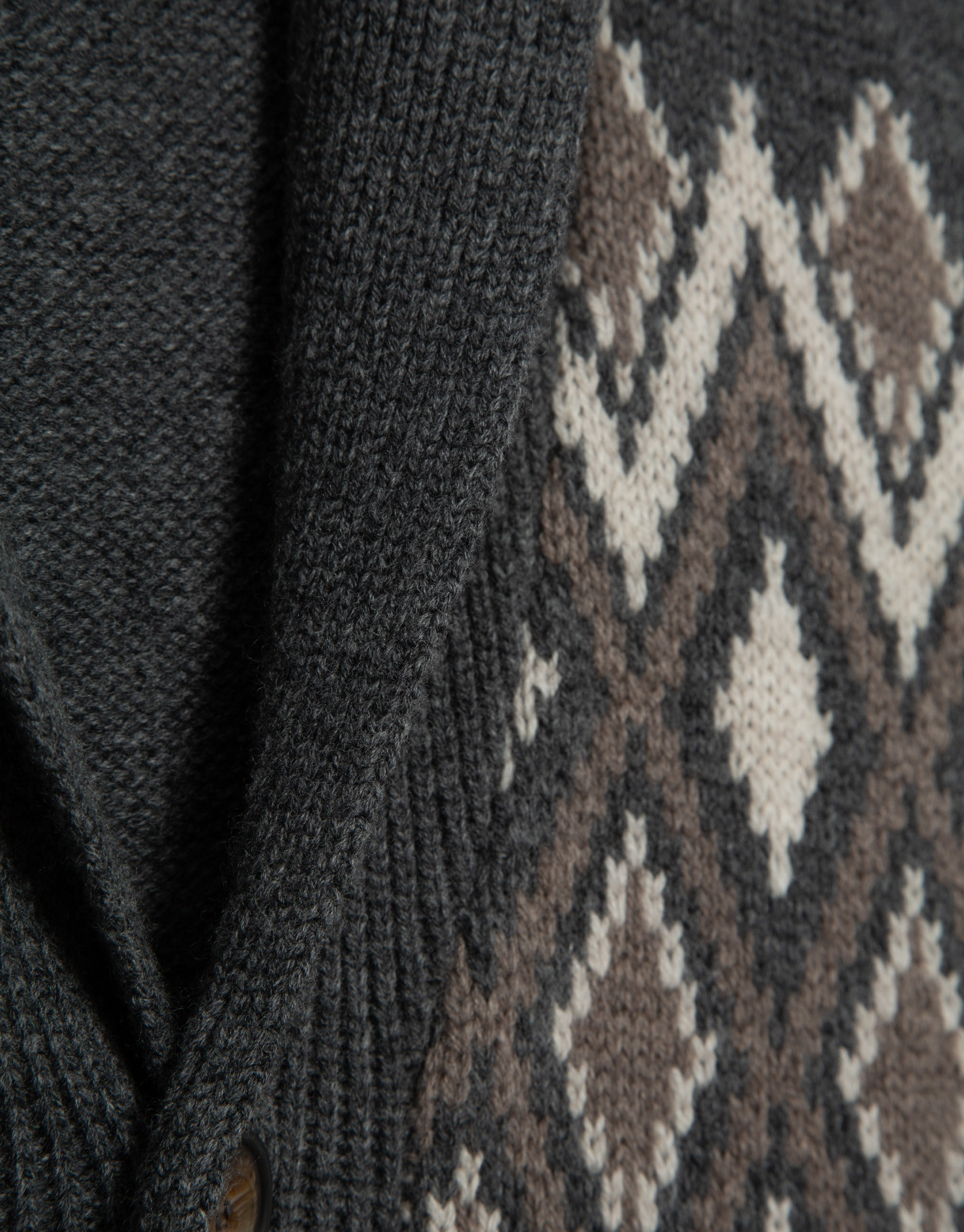 Grey shawl collar jacket - Man - AW2025 | Roberto Verino