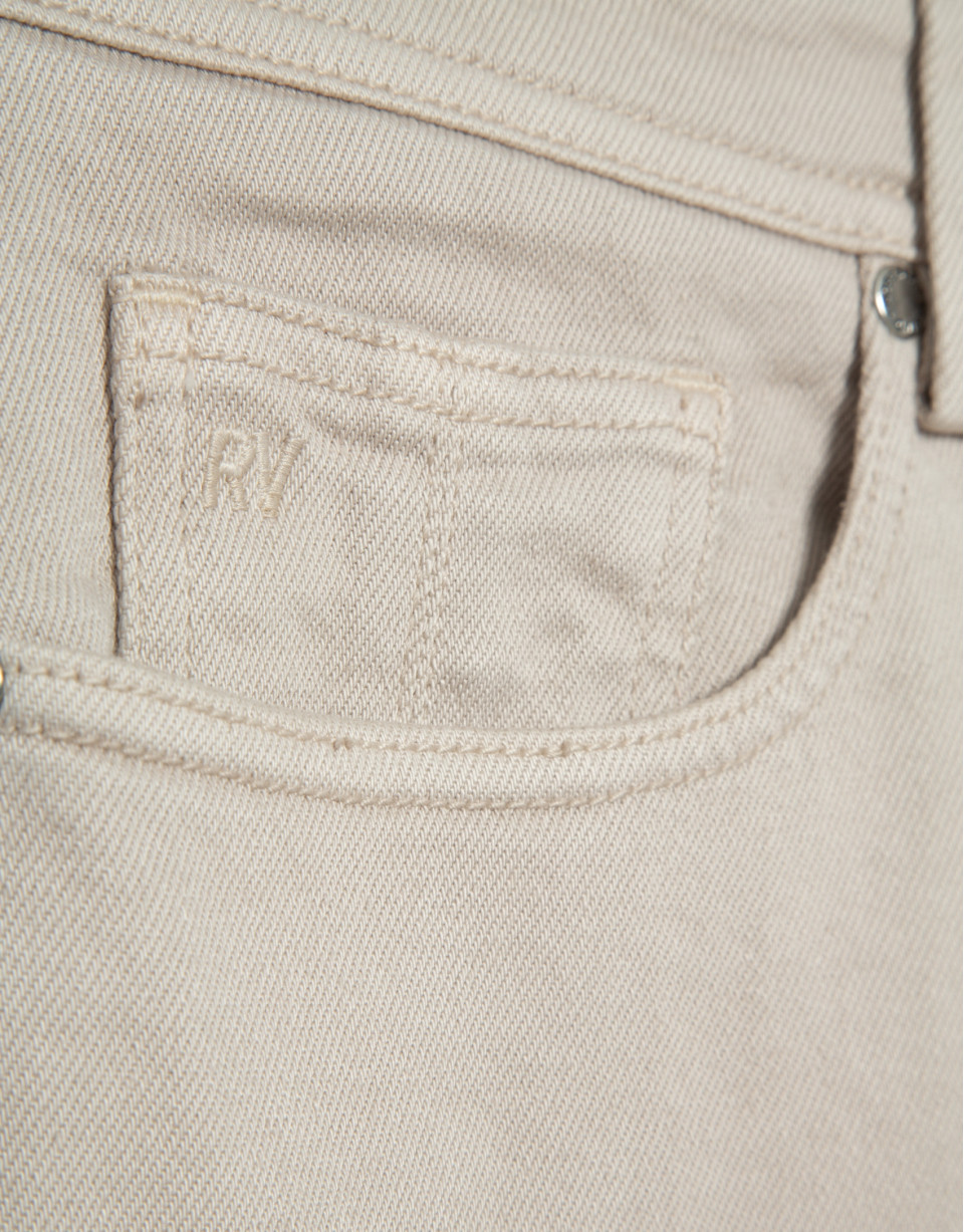 Pantalón cinco bolsillos sarga tintada beige | Roberto Verino