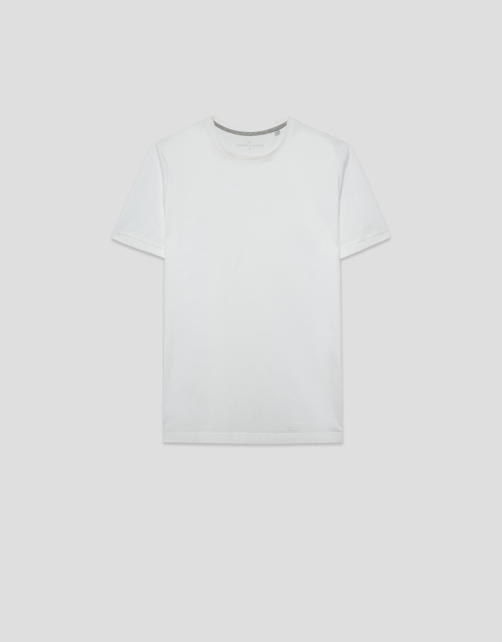 White mercerised T-shirt - Man - SS2026 | Roberto Verino