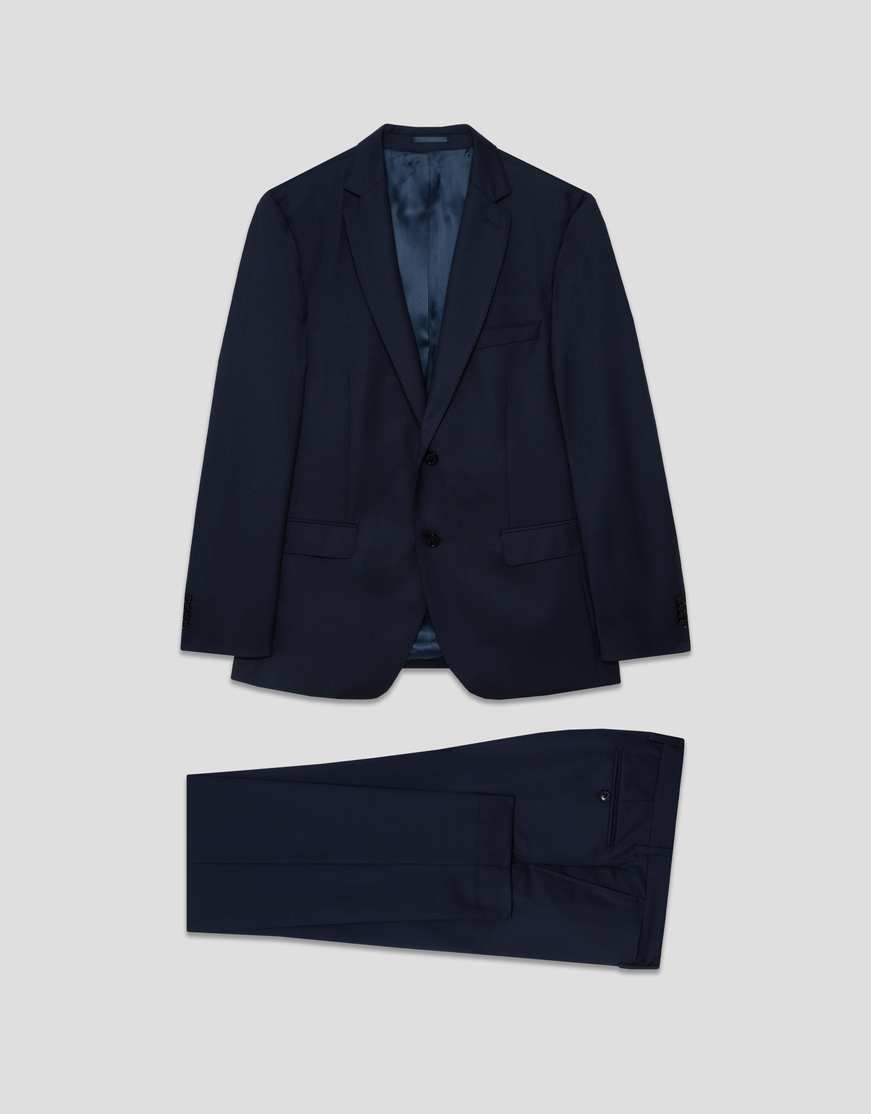 Traje half canvas slim fit liso marino - Hombre | Roberto Verino