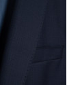 Slim fit half canvas suit in plain navy blue | Roberto Verino