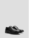 Black leather blucher-style brogue shoes - Man | Roberto Verino