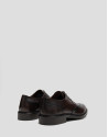Zapato en piel marrón estilo blucher picados | Roberto Verino