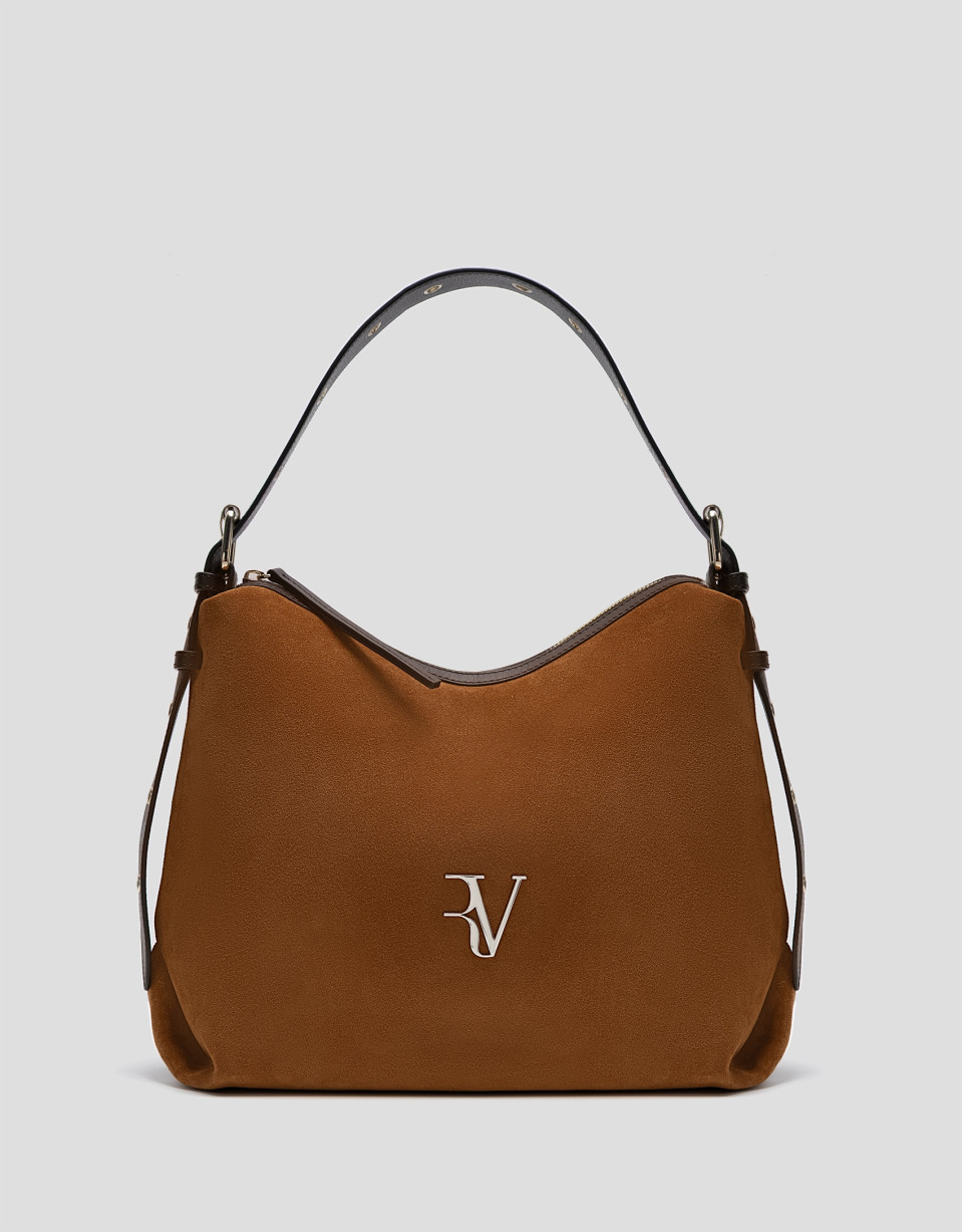 Bolso hobo Margot ante marrón - Mujer - PV2026 | Roberto Verino