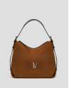 Bolso hobo Margot ante marrón - Mujer - PV2026 | Roberto Verino
