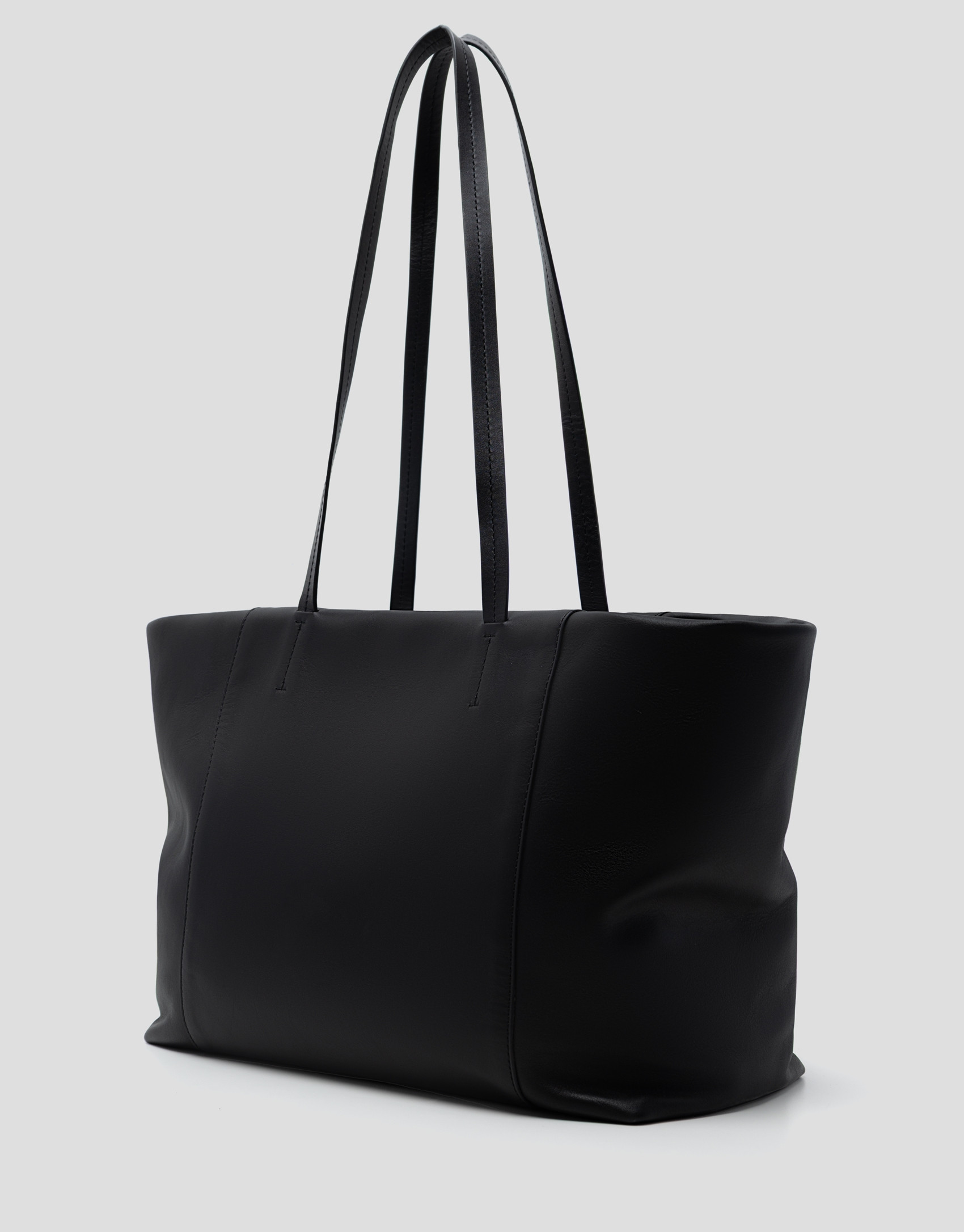 Bolso shopper Megan Zipper piel negro - Mujer | Roberto Verino
