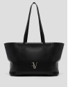 Bolso shopper Megan Zipper piel negro - Mujer | Roberto Verino