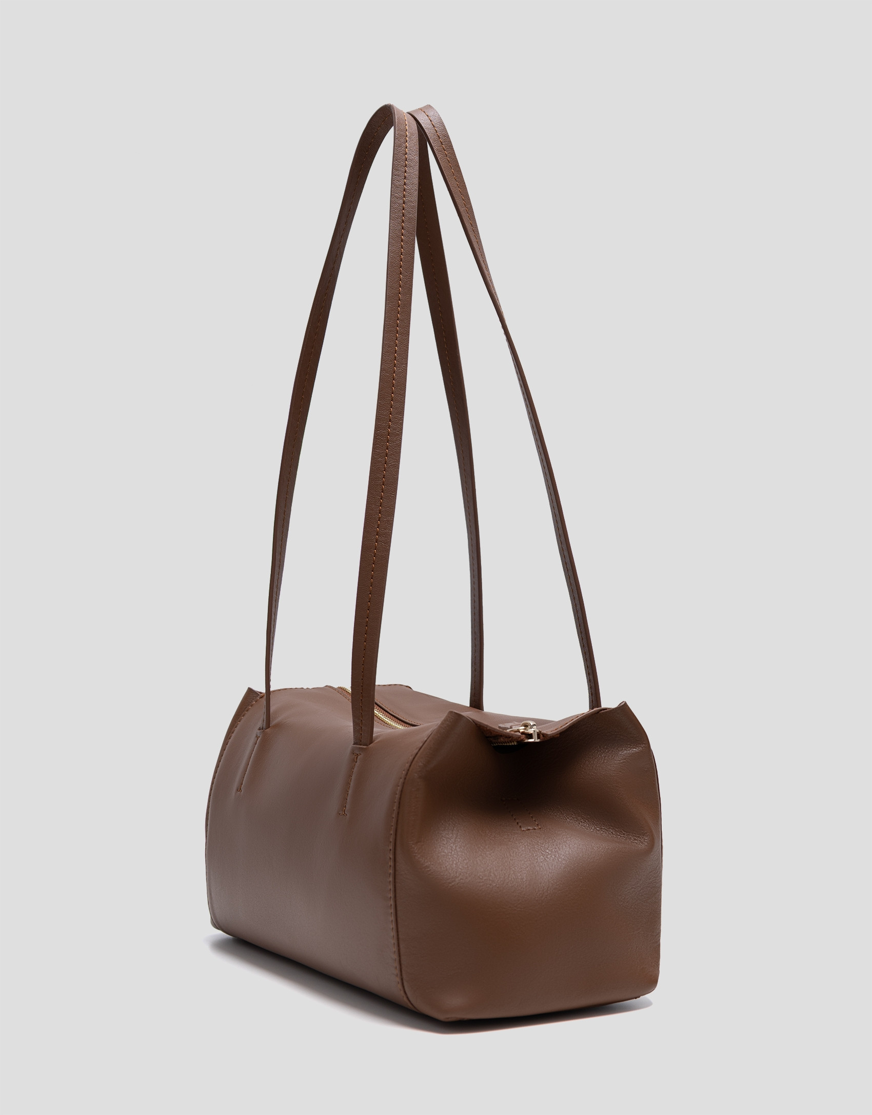 Bolso de hombro Megan Zipper piel marrón claro | Roberto Verino
