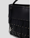 Chloe black leather hobo bag with fringes | Roberto Verino