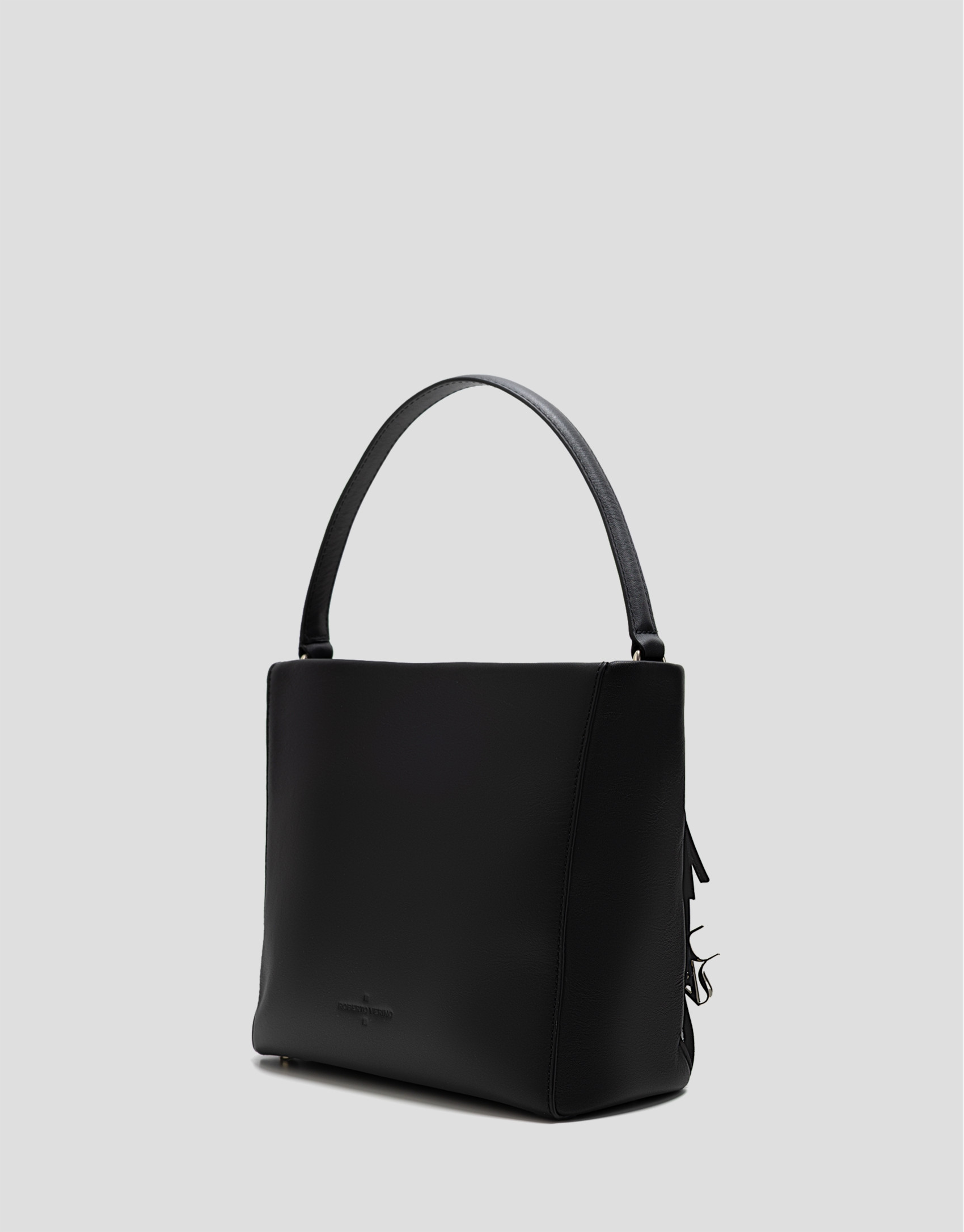 Chloe black leather bucket bag with fringing | Roberto Verino