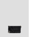 Bolso mini Chloe piel negra con flecos - Mujer | Roberto Verino