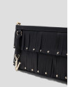 Chloe mini bag in black leather with fringe | Roberto Verino
