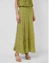 Falda midi en fill coupé verde musgo - Mujer | Roberto Verino