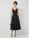 Black balloon skirt with fancy jacquard - Woman | Roberto Verino