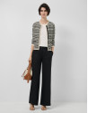 Black linen blend straight-leg trousers - Woman | Roberto Verino