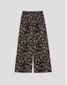 Pantalón palazzo crepé estampado hojas ... | Roberto Verino