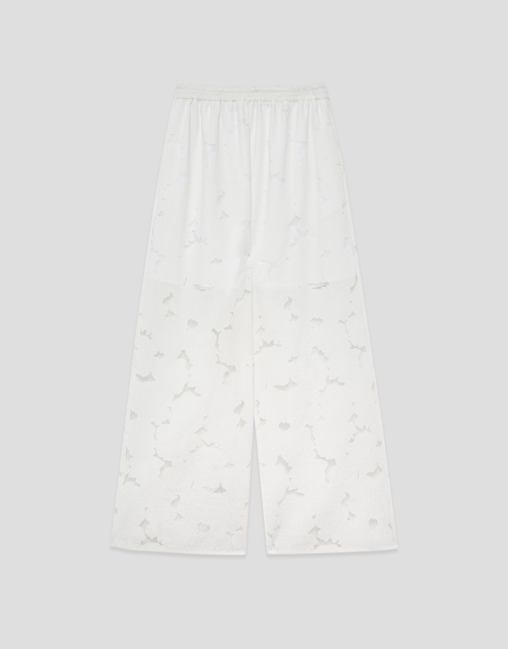 Pantalón palazzo devoré blanco con ... | Roberto Verino