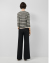 Pantalón recto mezcla lino negro - Mujer | Roberto Verino