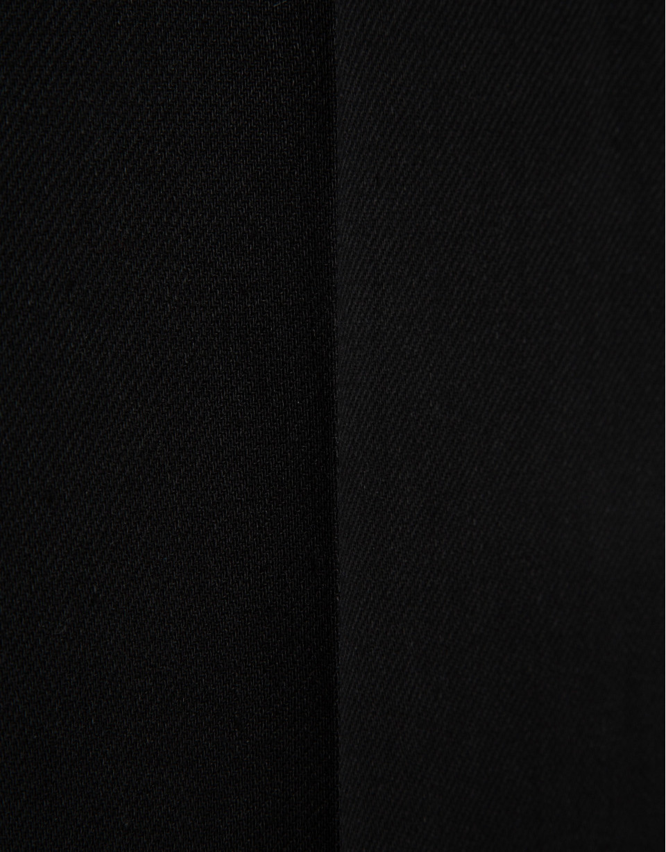 Pantalón recto mezcla lino negro - Mujer | Roberto Verino