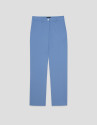 Pantalón recto crepé azul claro - Mujer | Roberto Verino