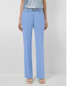 Pantalón recto crepé azul claro - Mujer | Roberto Verino