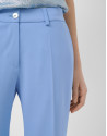 Light blue crepe straight-leg trousers - Woman | Roberto Verino