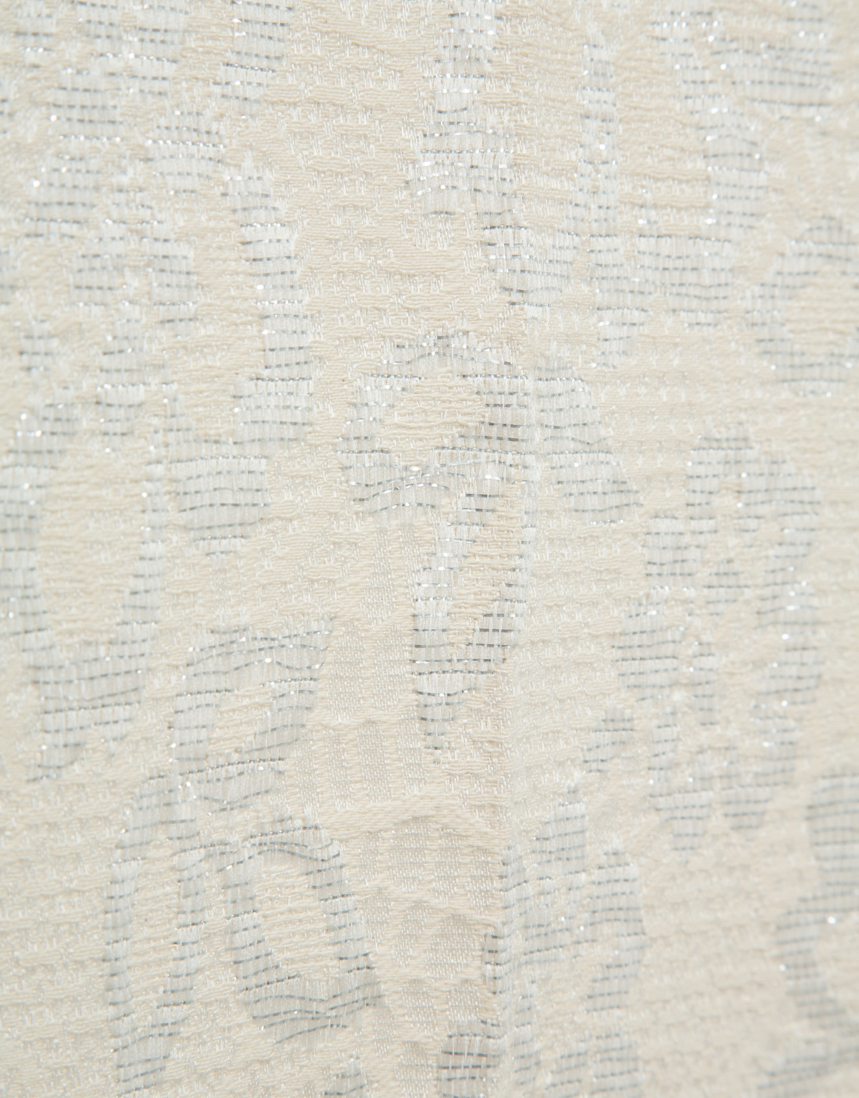 Beige straight-leg trousers with floral ... | Roberto Verino