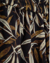 Brown leaf print crepe palazzo trousers - Woman | Roberto Verino