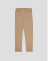 Camel cotton five-pocket skinny trousers | Roberto Verino