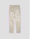 Camel five-pocket trousers with silver ... | Roberto Verino